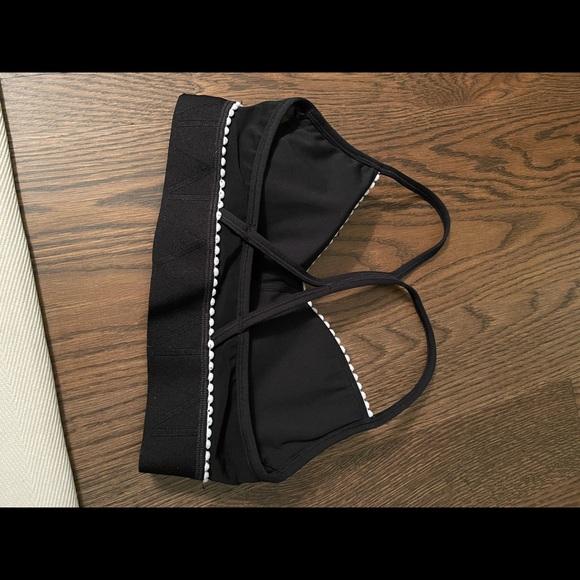 Alala black sports bra with white detail - Picture 3 of 5